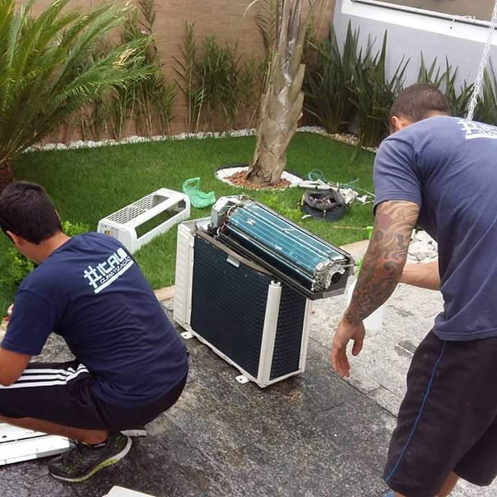 Limpeza unidade condensadora e evaporadora